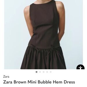 Zara Chocolate Brown Sleeveless Mini Dress